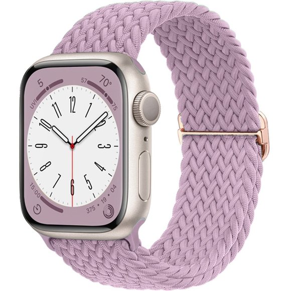 NEW Lavender purple Adjustable Braided Solo Loop For Apple Watch - Picture 1 of 5